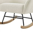 thumbnail image 2 of Cru Linen Rocking Armchair, Beige, 2 of 7