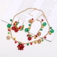 thumbnail image 3 of 1 Juego de joyería navideña, pendientes de cascabel, collar, pulsera para mujeres y niñas, 3 of 7