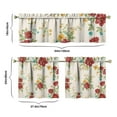 thumbnail image 6 of Kitchen Curtains and Valance Set 24 Inch Tier Pioneer Colorful Floral Curtains Small Drapes for Cafe Living Room Bathroom Farmhouse 3 Pieces Set Rod Pocket, 6 of 6