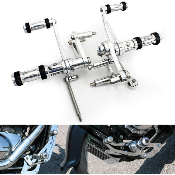 Polished Silver Forward Controls Foot Pegs for Suzuki C800 M800 VL 800 Intruder Volusia Boulevard C50 M50
