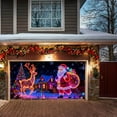 thumbnail image 3 of SjgWCP Neon Style Garage Door Cover Festive Holiday for Outdoor Indoor Use Weather Polyester Fabric with Reinforced Stitching Easy Installation and Storage, 3 of 5