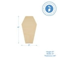 thumbnail image 3 of Coffin Wooden Cutout 6 x 3 Inches, 6 Unfinished Birch Wood Cutouts for Halloween Decor and DIY Crafts, by Woodpeckers, 3 of 5