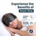 thumbnail image 2 of Weighted Sleep Mask, 100% Blackout Blindfold for Sleeping, Deep 3D Contoured Eye Cups, Soft Memory Foam, Extended Full Coverage Strap for Side Sleeping, Travel, Relaxation, for Women and Men, 2 of 9