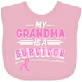 thumbnail image 3 of Inktastic My Grandma is a Survivor Breast Cancer Awareness Boys or Girls Baby Bib, 3 of 4