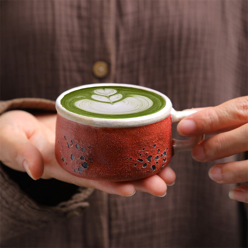 TL New Retro Vintage Ceramic Mug Creative Mug High-Value Espresso Cup Coarse Pottery Small Capacity