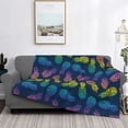 thumbnail image 2 of Yiaed Retro Bright Pineapple Print Blanket Throw Blanket Soft Cozy Flannel Blanket for Home Bed Sofa Couch Chair-50"x40", 2 of 6