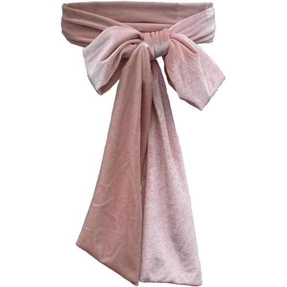 YooGuoGuo Velvet Wide Waist Belt for Women Long Self Tie Sash Belts for Dress Wedding Party