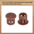 thumbnail image 4 of Uxcell 32Pcs Plastic Hole Plugs, Flush Type Panel Hole Plugs Insert End Caps for Locking Hole Furniture Cabinet 6mm Red-Brown, 4 of 6