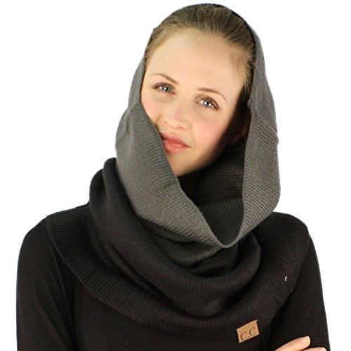 Faux Fur Scarf Snood Ladies Chunky Brown Infinity Winter Cowl Loop Ski Cosy New