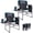 Black/Blue, variant on FUNDANGO Heavy Duty Director Chair with Side Table, 440lbs Oversized Folding Camping Chair, Portable Outdoor Padded Seat for Tailgating, Beach, Fishing - Black