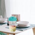 thumbnail image 3 of OULII 2Pcs Fruit Salad Cup With Fork For Lunch Box Accessory Healthy Eating 1000Ml Green Square PP, 3 of 8