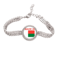 thumbnail image 1 of en madagascar, país de amor Pulsera de tobillera de cadena de tenis, joyería de diamantes, 1 of 3