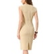 thumbnail image 3 of Vestido de tubo sin mangas para mujer Inspire Chic, vestido profesional de oficina, talla S, color caqui, 3 of 6