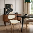 thumbnail image 6 of Meridian Furniture Riccio Cream Vegan Leather Dining Side Chair (Set of 2), 6 of 11