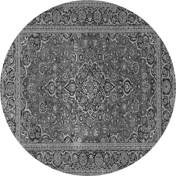 Ahgly Company Indoor Round Persian Gray Traditional Area Rugs, 6' Round