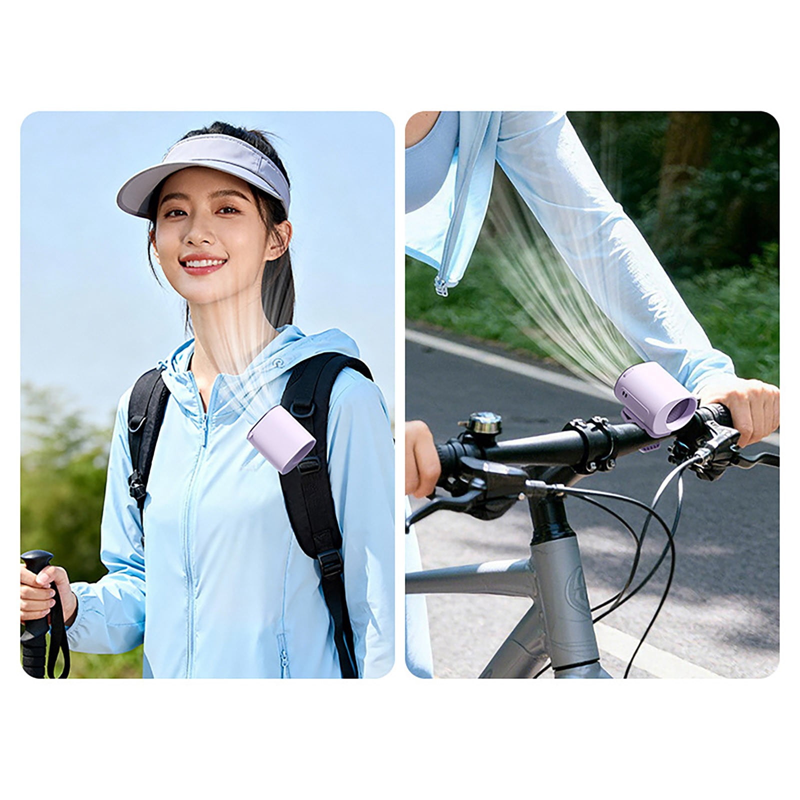 Clip on Fan with Digital Display, Rechargeable Portable Mini Fan, Usb-C, Ice Pack, for Car Office Travel Outdoor
