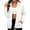 White, variant on CBASIHI Womens Polar Fleece Jackets with Pockets- Lightweight Long Sleeve Stand Collar Fall Casual Loose Fit Zip Up Coats Khaki Size S