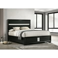 thumbnail image 2 of Miranda 54-inch Upholstered Queen Panel Bed Black, 2 of 10