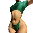 thumbnail image 1 of MDUKONU Women's Modest Full Coverage Swimsuit Tummy Control One Piece Green M, 1 of 5