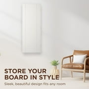 Ivation Ironing Board, Wall Mounted Ironing Board Cabinet W/Left Side Door & Release Lever, White