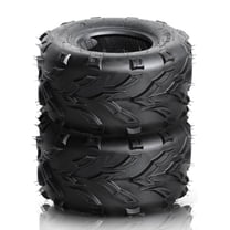 Ktaxon 16x8-7 Tubeless ATV/UTV Tires Set of 2, 4PR Directional All-Terrain Mud Tread, Fits Quad & Go Kart (7" Rim)