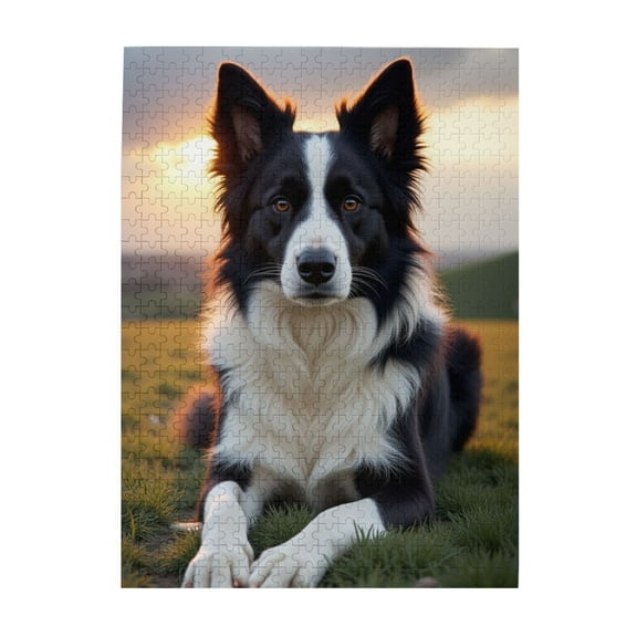 500 Piece Border Collie Jigsaw Puzzle For Adults – Challenging & Fun Activity Relaxing Brain Teaser Unique Artwork Great Gift Idea Home Décor