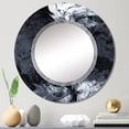 thumbnail image 2 of DESIGN ART Designart 'White Clouds On Black' Printed Modern Wall Mirror 20in.x30in., 2 of 5