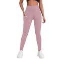 thumbnail image 4 of HKYNLAG Leggings for Women High Waisted Yoga Pants Stretch Casual Fitness Workout Running Ankle Legging Pink XL, 4 of 5