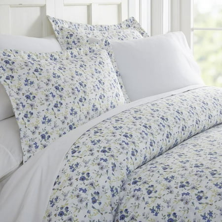 6 Piece Duvet Cover - Noble Linens Premium Ultra Soft 3 Piece Blossoms Print Duvet Cover Set
