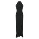 thumbnail image 5 of Vestido largo sin mangas con volantes y abertura para mujer - Vestido de noche sexy con abertura, poliéster-spandex, S-XXL, 5 of 6