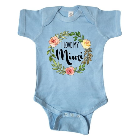 

Inktastic I Love my Mimi- flower circle Gift Baby Boy or Baby Girl Bodysuit