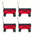 thumbnail image 1 of Seina 150 Pound Capacity Portable Folding Outdoor Garden Cart, Red (4 Pack), 1 of 8