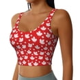thumbnail image 2 of Vsdgher Maple Leaves Print Women Sleeveless Athletic Tank Top Built-in Bra Camisole Sports Vest for Yoga Running Fitness Exercise with Removable Pads, 2 of 8