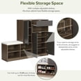 thumbnail image 5 of 2-in-1 Shoe Storage Bench & Shoe Cabinets with 3 Doors and 1 Draw, Multi-Functional Shoe Rack with Padded Seat, Versatile Shoe Storage Solution with Adjustable Shelves for Hallway, 5 of 9