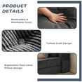 thumbnail image 4 of BYBYME Folding Sofa Bed,Adjustable 6" Floor Sofa Bed,4 in 1 Tufted Folding Couch Bed Foam Floor Couch,Convertible Chair with Pillow for Guest Room,Single,Dark Grey, 4 of 13