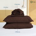 thumbnail image 3 of 1000 Thread Count 4 Piece Quality Sheet Set 21 Inch Deep Pocket 100% Egyptian Cotton Color Colclate Solid Size King, 3 of 7