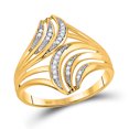 thumbnail image 1 of Bague Mode Diamant Rond en Or Jaune 10kt pour Femmes 1/20 Cttw, 1 of 1