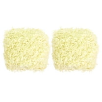 33yds Fluffy Yarn, 2 Skeins Fuzzy Yarn  Faux Fur Yarn Crochet Soft Plush Fur Eyelash for Crocheting Knit, Light Yellow