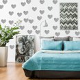thumbnail image 3 of 32pcs Heart Shape Peel and Stick Wall Decals Sticker Perfect Decoration Living Room 2.76 Inch by 2.36 Inch Silver Tone, 3 of 7