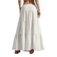 thumbnail image 5 of Delliss Women's Flowy Maxi Skirt Summer Pleated Layered Tiered Casual Long Skirts High Waisted Boho A-Line Skirts, 5 of 5