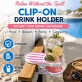 thumbnail image 5 of Fountwell Clip On Drink Holder Hanging Cup Holder Clamp for Beach Chair Desk Table Pool, 5 of 10
