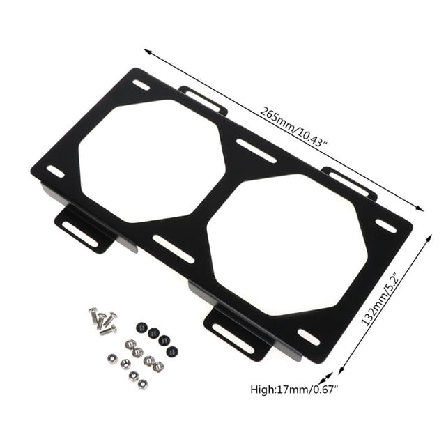 Fan Bracket 240 Radiator Mounting Bracket Water Cooler for 12/14CM Fan Holder External Computer Case Heatsink Gadget Accessories WHITE