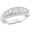A-Wedding Band, variant on SFTING Wedding Band for Women 925 Sterling Silver Eternity Ring Princess Emerald 5A CZ Anniversary Size 7