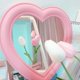 thumbnail image 4 of Heart Makeup Mirror Cosmetic Mirror Wall Desktop Mirror Bedroom Mirror,Valentines Day Gift(Light Pink), 4 of 4