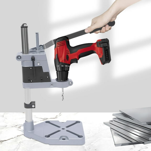 Electric Drill Press Stand, Adjustable Clamping, Durable Aluminium Alloy, Stable Base, Easy Assembly, Lightweight and Portable for Precision Drilling