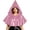 Pink#8, variant on YOIAVAIOY Metallic Shiny Hooded Short Cape Halloween Witch Wizard Cosplay Costume Cloak Silver Free Size