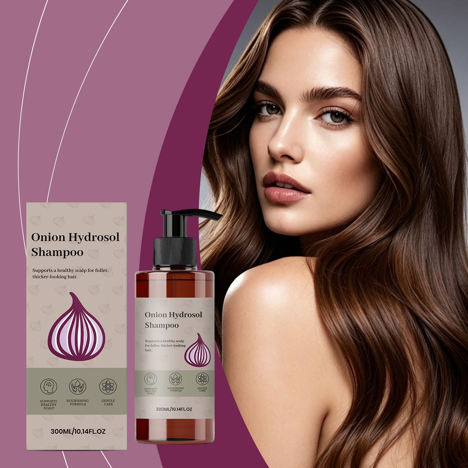 PiGOGI Onion Hydrosol Shampoo for Thinning Hair Supports Scalp Fuller Thicker 300ml