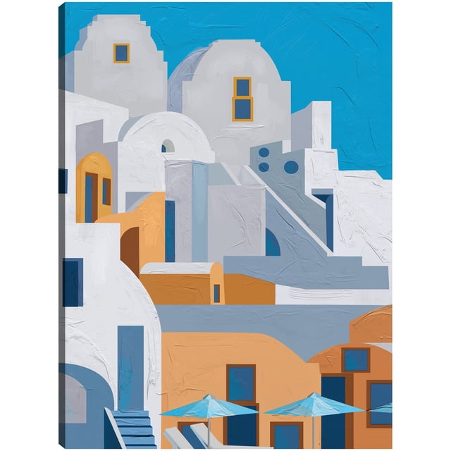 Cuadro Decorativo - Santorini I Jr Impresión en canvas, estrechado.