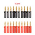 thumbnail image 3 of Tapones de plátano para alaero Conector de oro Conector de cobre Enchufe de cobre Altavoces de audio Tipo de linterna para automóvil 4mm 20 piezas Guardurnaity VI002327-00, 3 of 7
