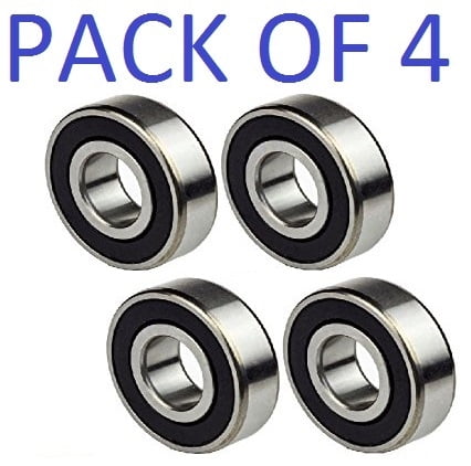 4PCS 6203-2RS Ball Bearing Dual Sided Rubber Sealed Deep Groove